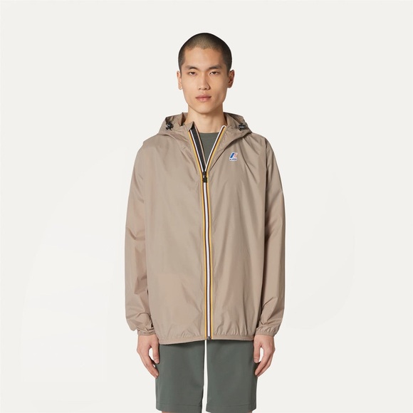 NWT K-Way Le Vrai 3.0 Claude Packable Waterproof Jacket Beige Taupe Size XXL 2XL - Picture 1 of 14